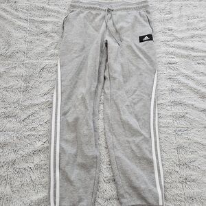 adidas Gray Sweatpants with White Stripes
